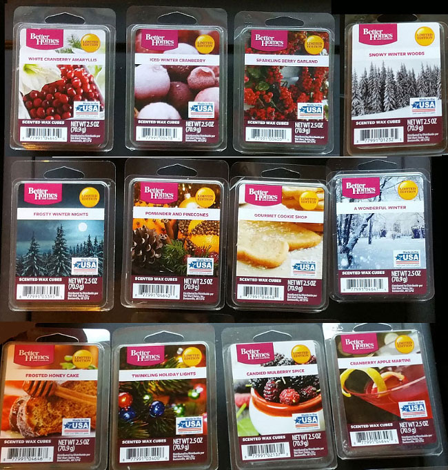 Better Homes & Gardens Christmas Wax Melt Reviews from Walmart - 2015