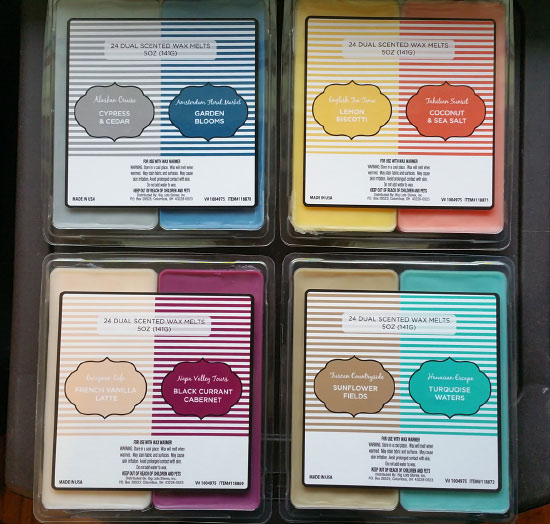 Big Lots (Living Colors) Wax Melts Dual Scents Reviews - July 2017