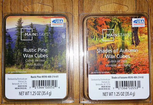 Mainstays (Walmart) Fall 2018 Wax Melt Reviews