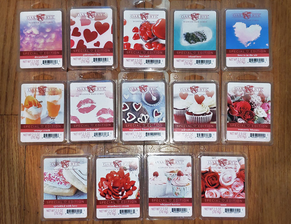 Oak & Rye (Kroger & Fred Meyer) Valentine's 2022 Wax Melts Reviews